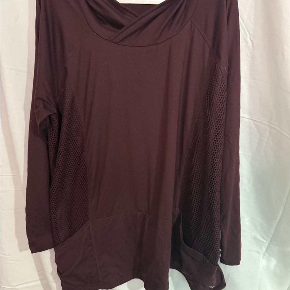 Maurices Wine Red Mesh Tunic